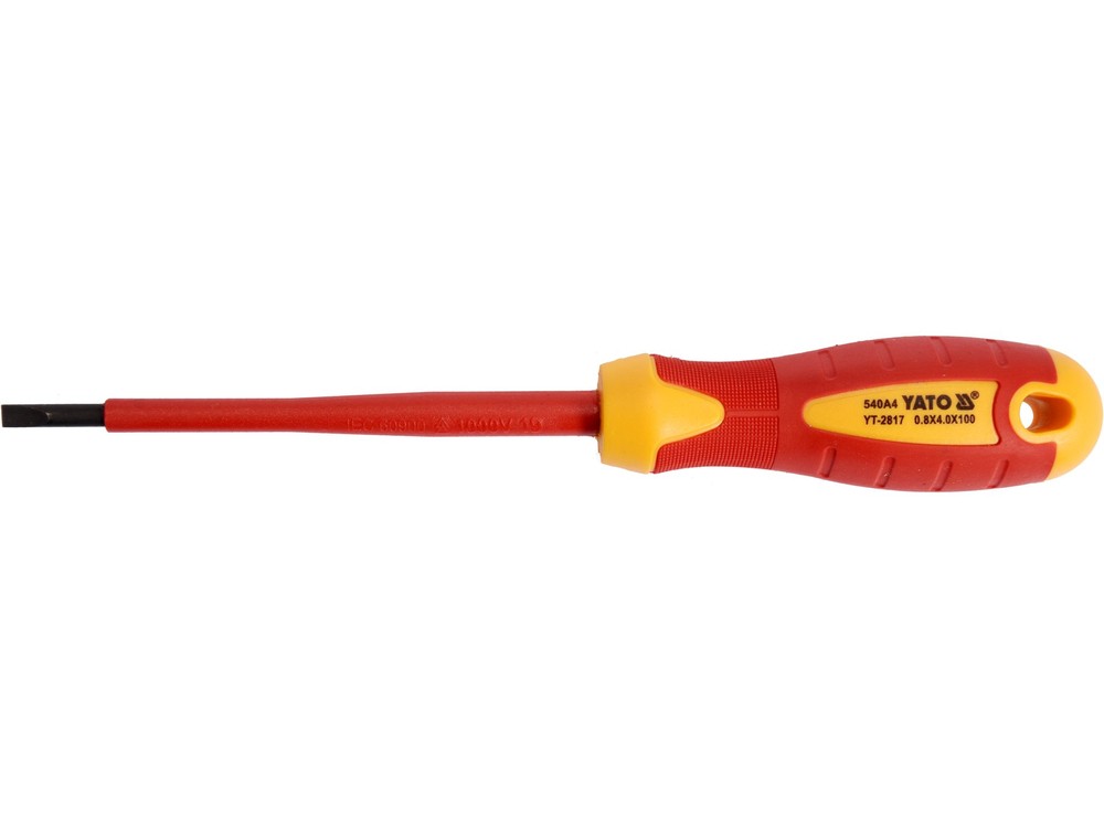 Yato Screwdriver VDE Slotted 1000V 4 X 100mm YT-2817