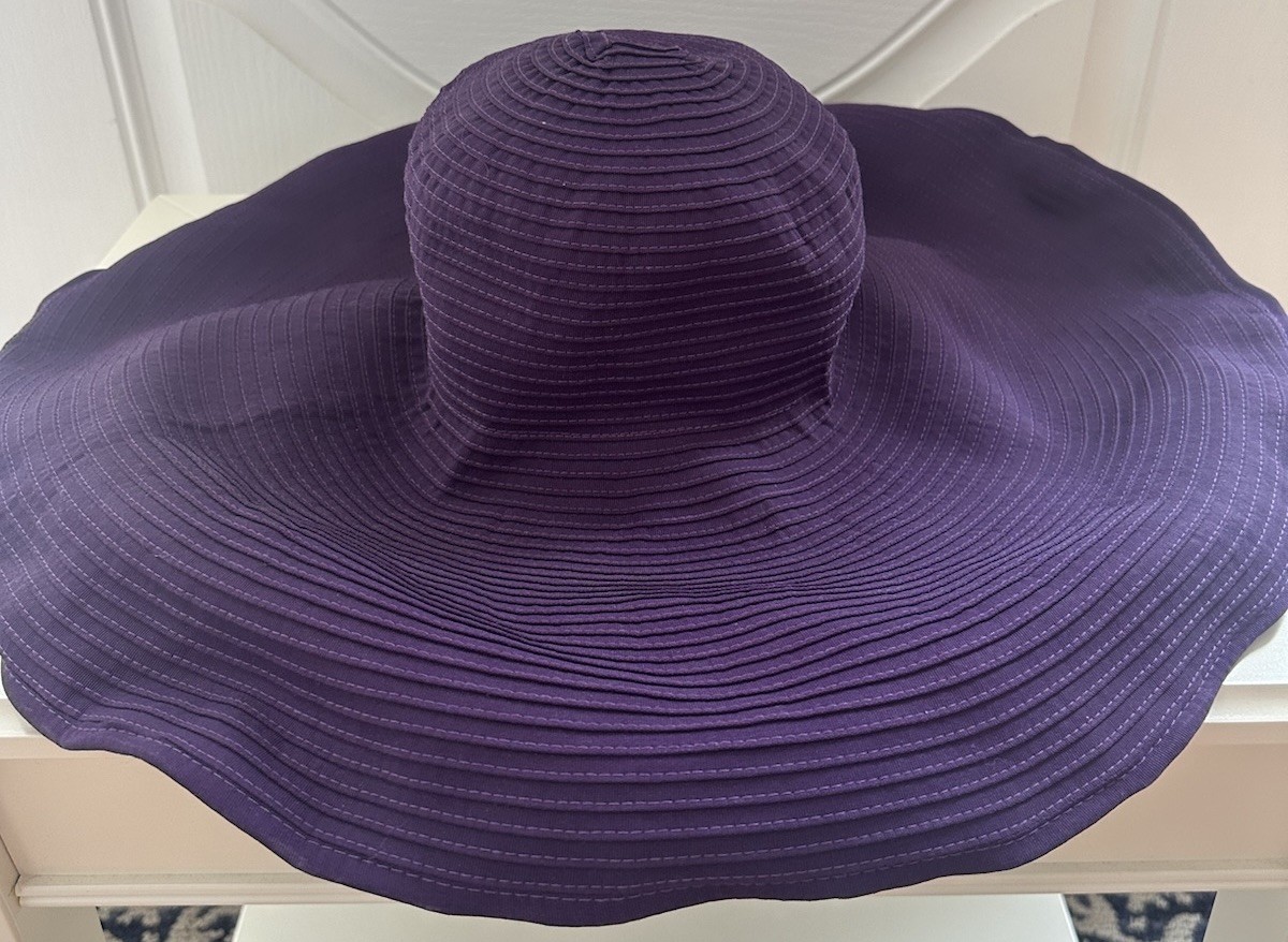 Purple Wide Rim Women’s Hat Beach, Pool
