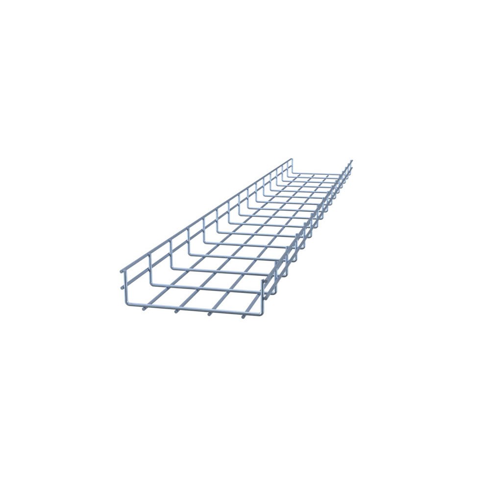 NavePoint Electro Zinc Plated Wire Mesh Cable Tray, 7.88"W x 1.97"D x 59.06"L ,