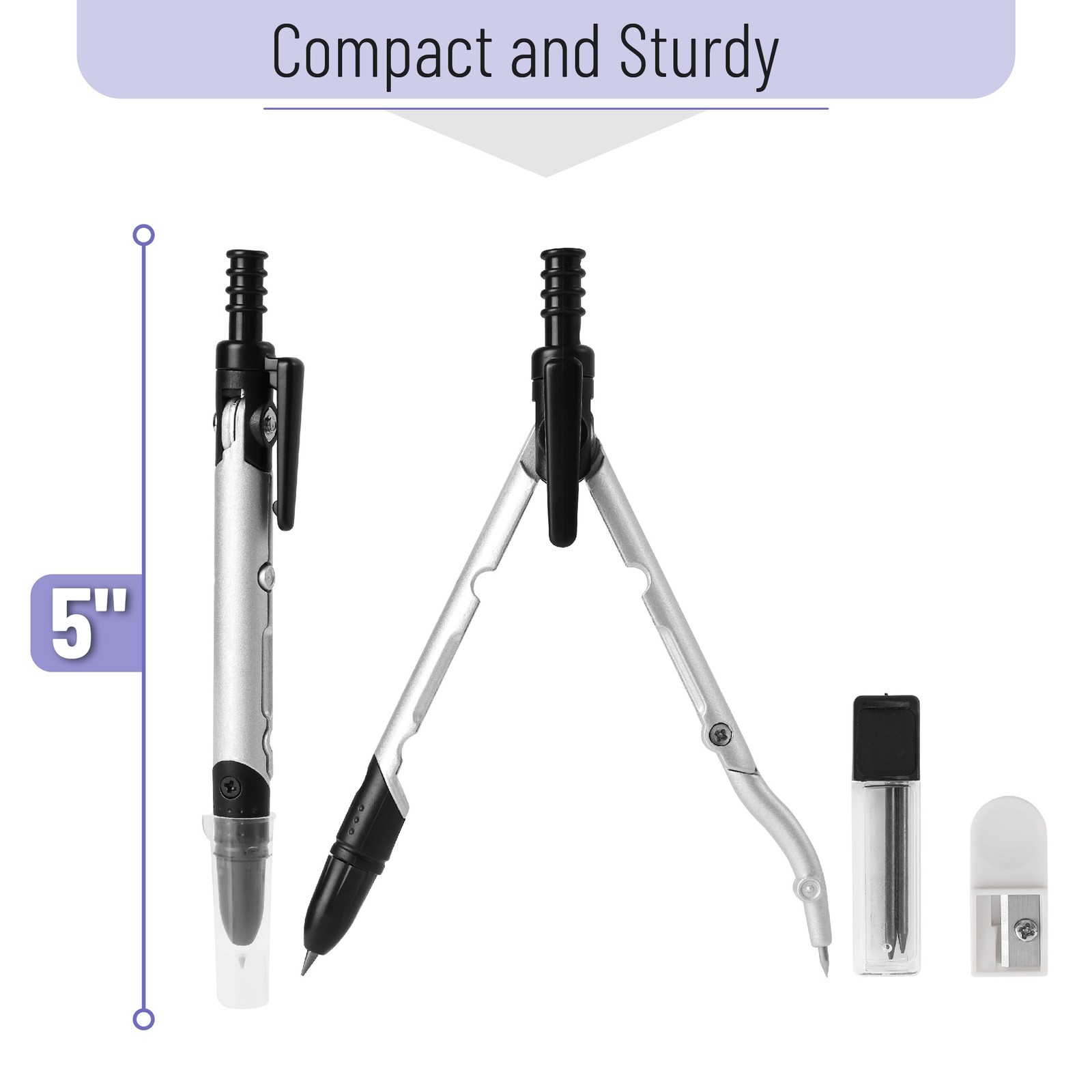 Mr. Pen- Convertible Compass, Extra Lead Refills, Compass Geometry Tool,...