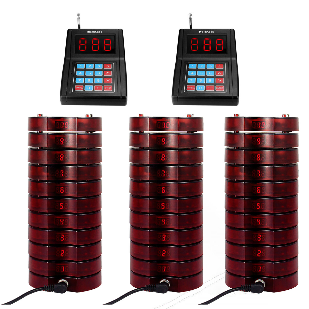 TD165 Pagers for Restaurants Wireless Pager System Queuing 30 Buzzers Food Truck