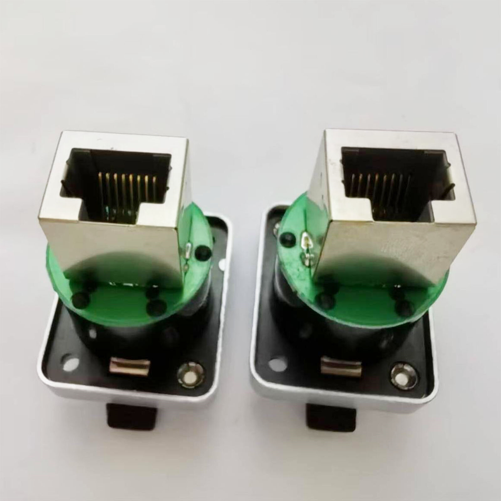 4× CAT5/6 RJ45 Feed-through Ethercon Chassis Panel Mount RJ45 Connector System