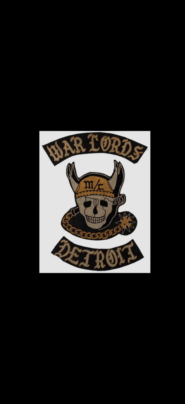 War Lords Detroit MC Patch – Vintage Style Embroidered Biker Back Patch