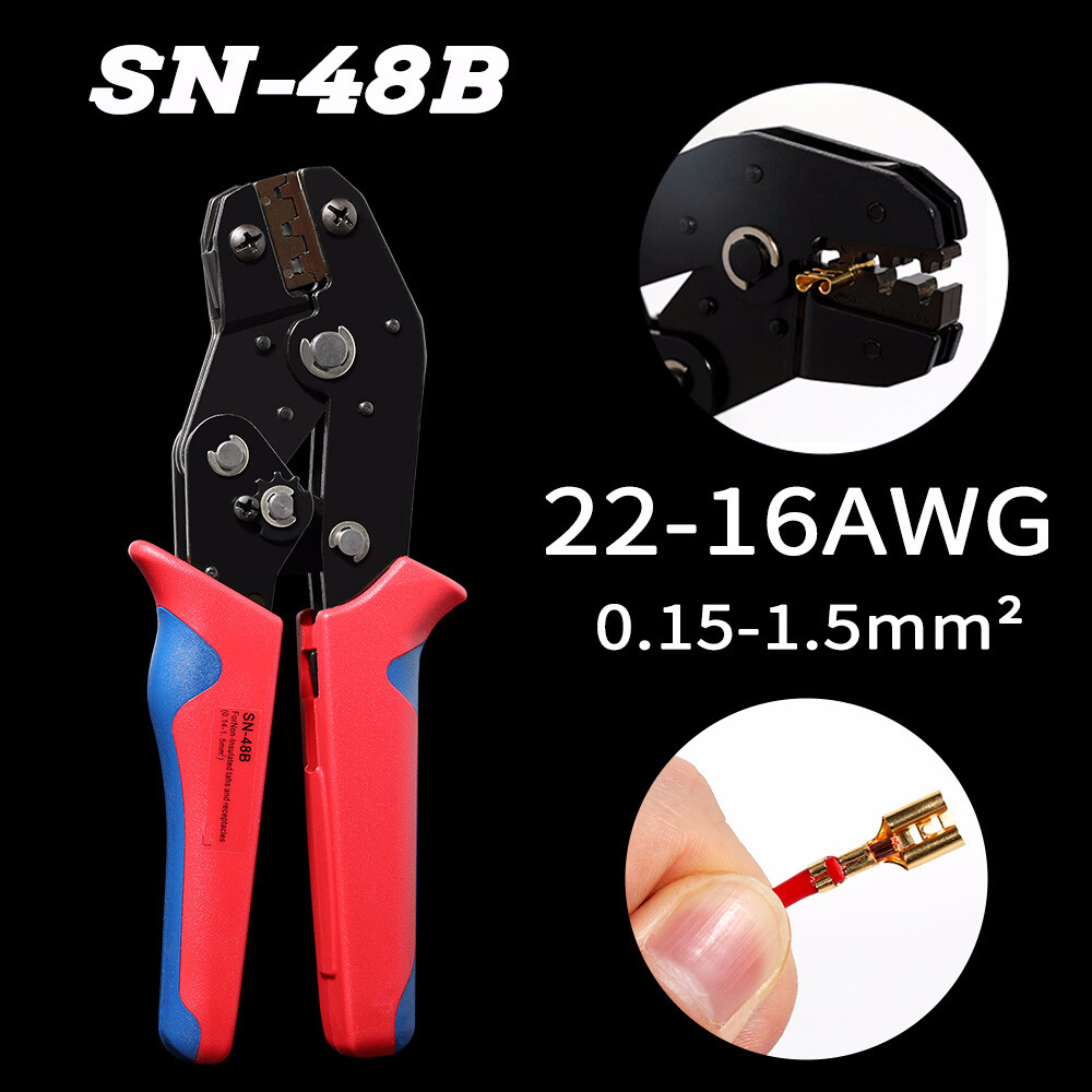 900Pcs Crimper Tool Kits 2.8/4.8/6.3 Spade Male Female Wire Connectors Terminals