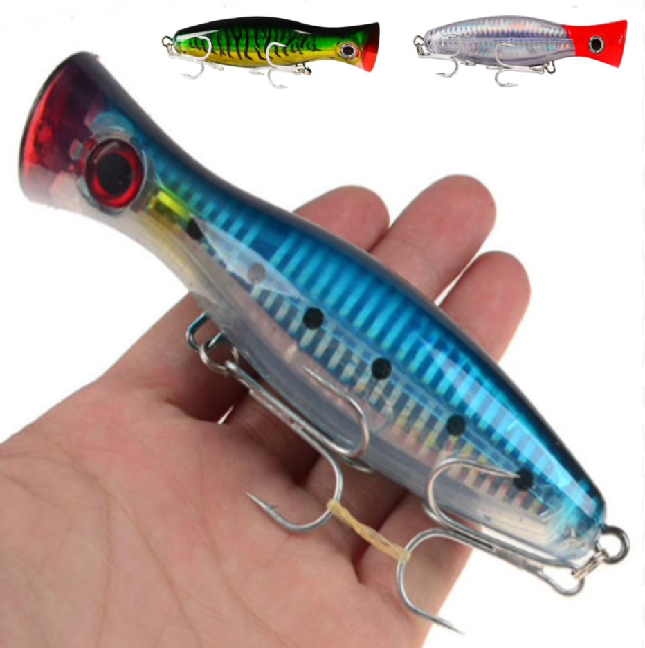 Topwater Popper Fishing Lure – 1.5oz Floating Saltwater/Freshwater Plug