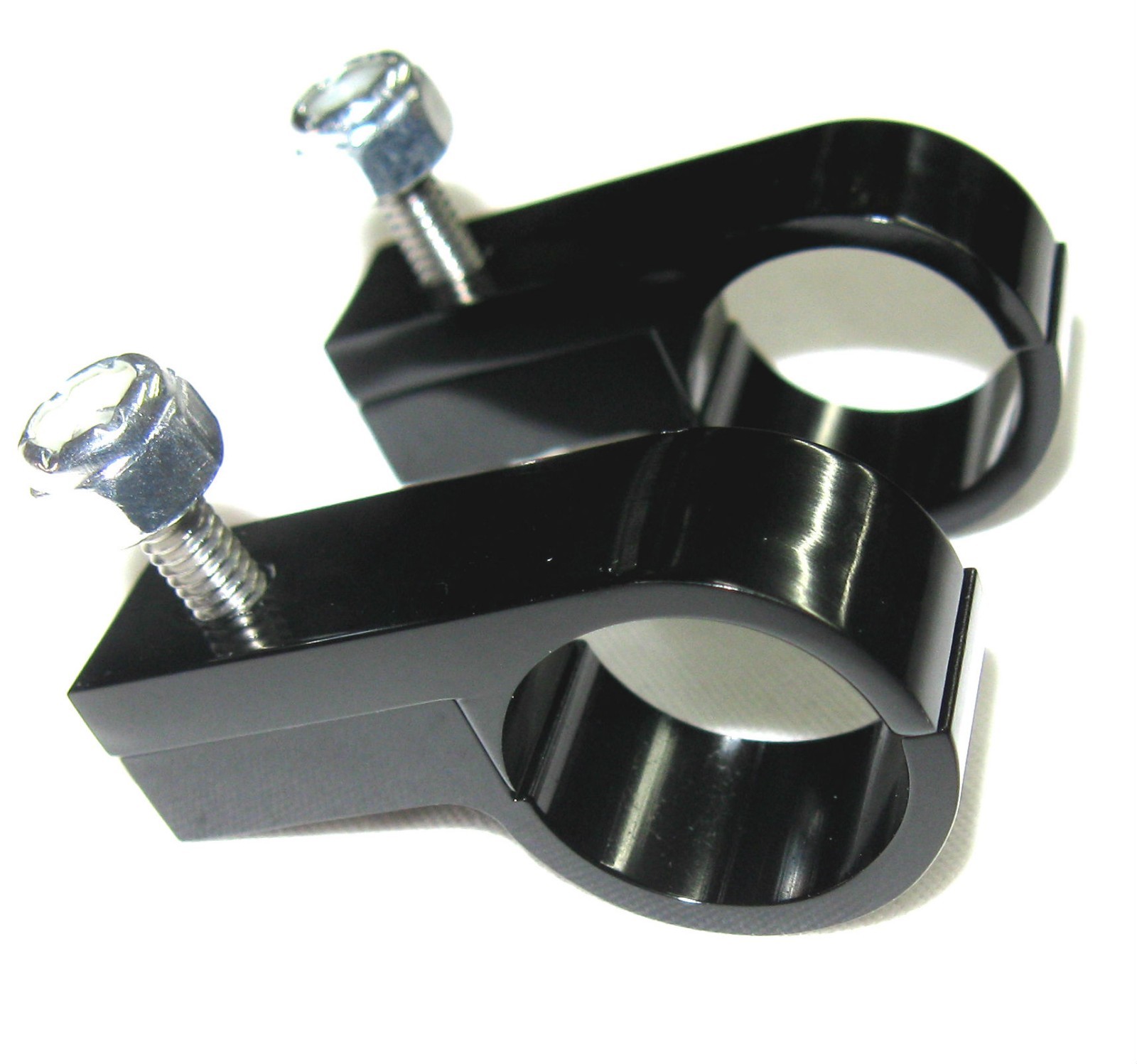 P Clamp Line Mounting Clamp 3/8" I.D. 6061t6 Polished Black anodized alum  2 pk