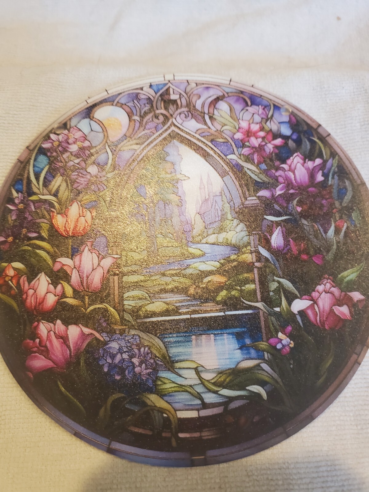 ACRYLIC~BEAUTIFUL ARCHWAY ~ SUN CATCHER~  ~5.9 INCH ~ CHAIN Incl.