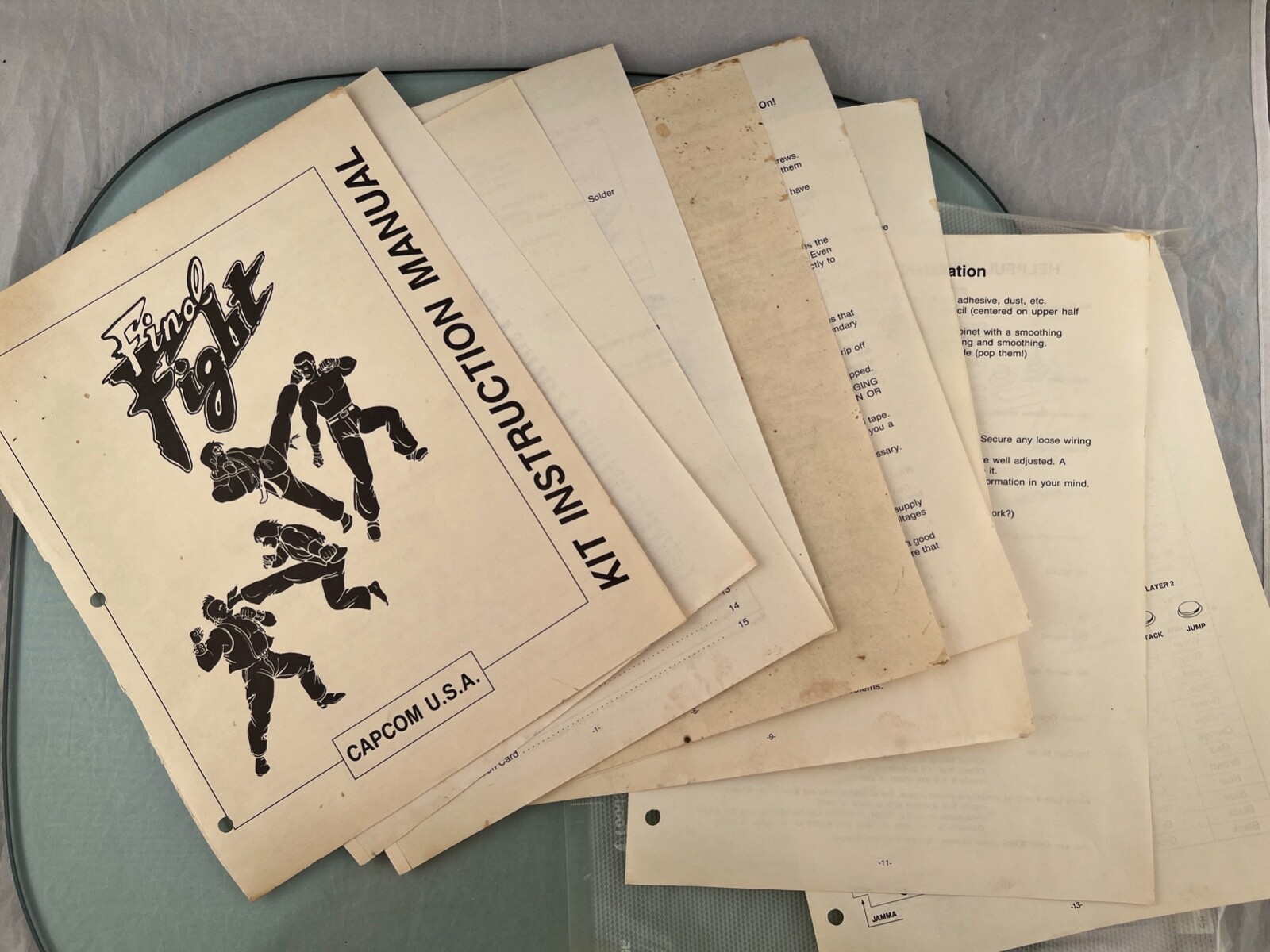 Final Fight Arcade Instruction Manual - Complete