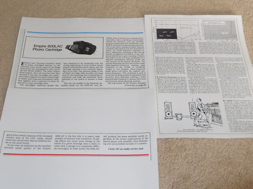 Empire 600lac Cartridge Review, 3 pg, 1980, Full Test