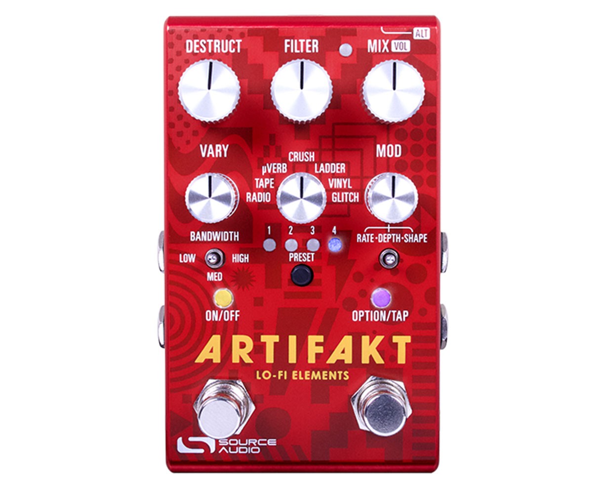 Source Audio SA280 Artifakt Lo-Fi Elements Delay/Reverb Pedal - Open Box