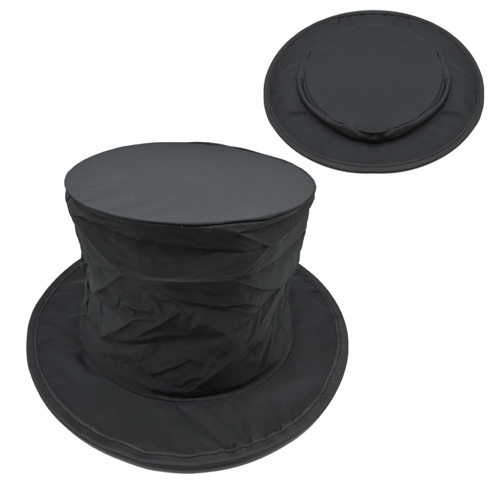 LJLHUIM Black Top Hat Folding Magic Trick Costume Magicians