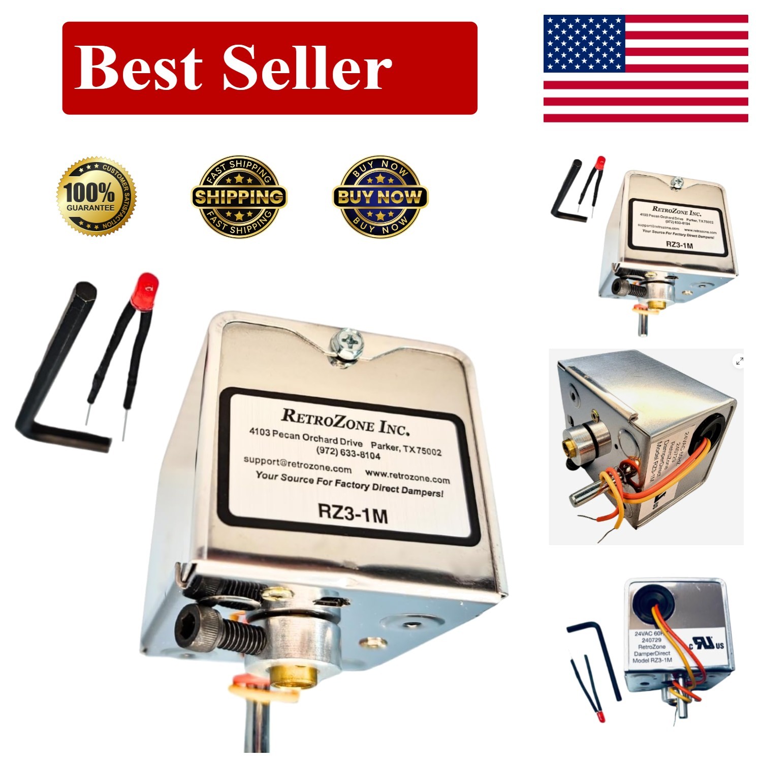 Durable Damper Motor Actuator for Honeywell M847D - Quiet Operation & Easy Setup
