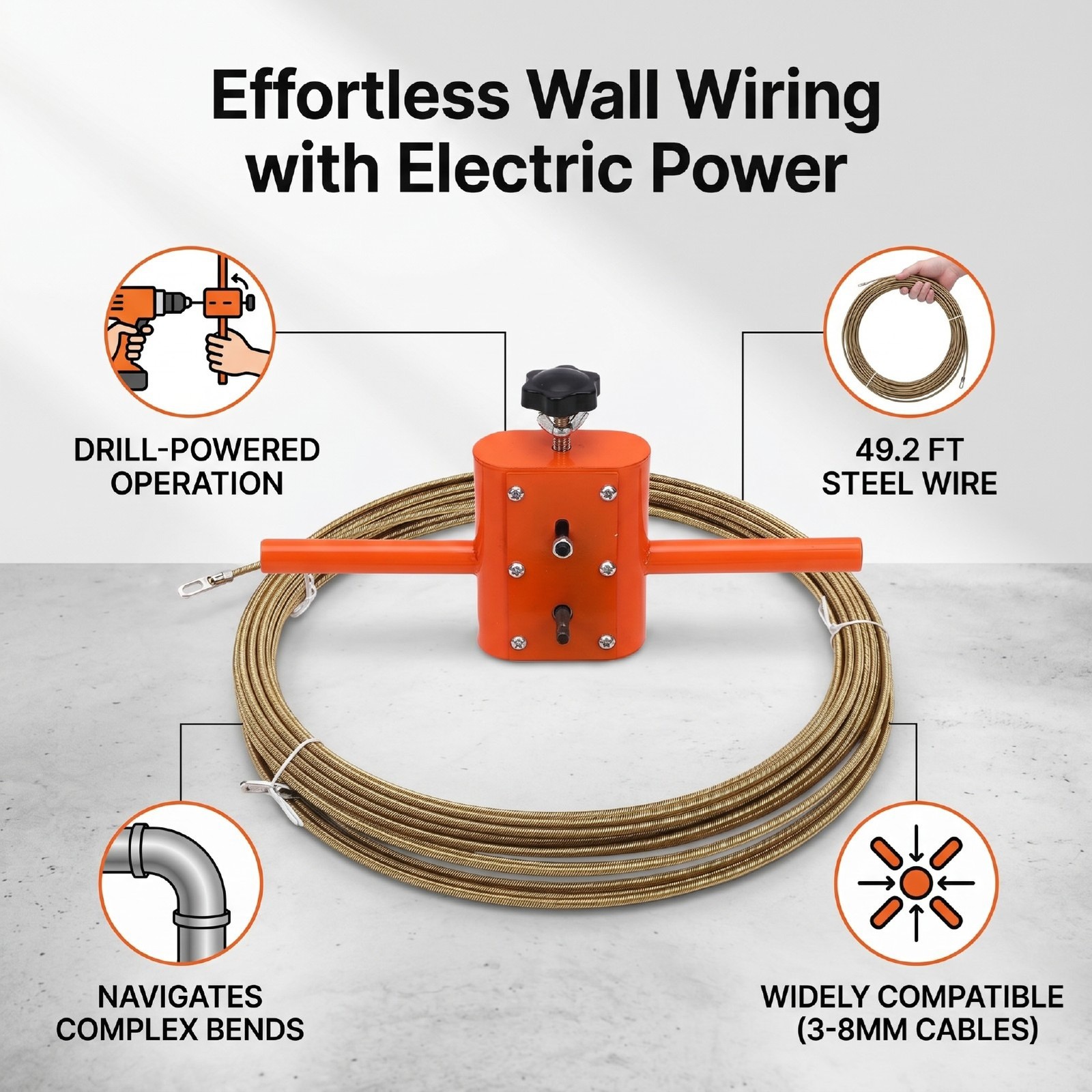 Electric Drill Wire Puller Efficient Tool For Easy Cable Threading Recommended