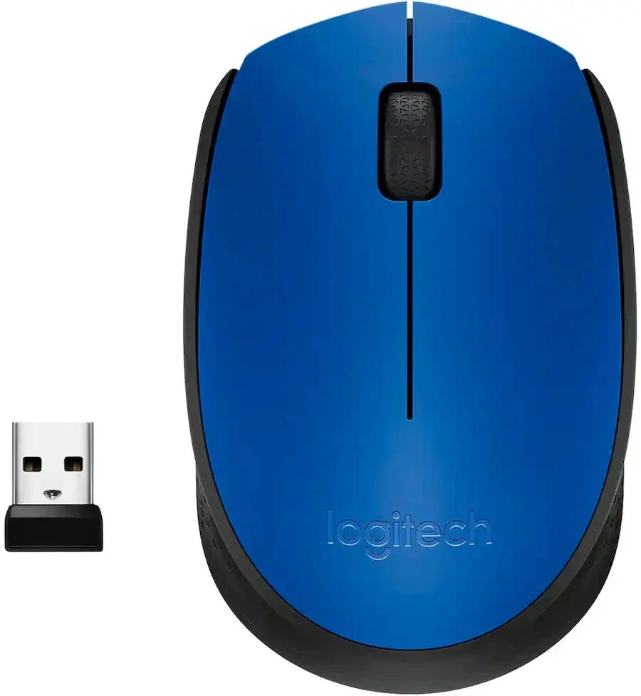 Logitech - M170 Wireless Compact Optical Ambidextrous Mouse - Blue (910-004800)