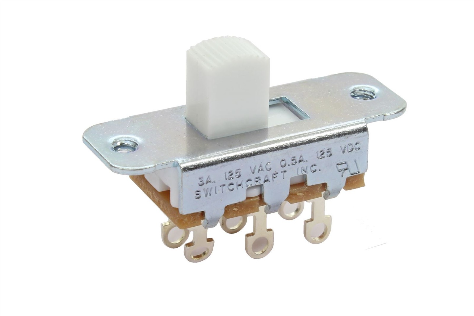 Switchcraft White On-On Slide Switch for Jazzmaster Jaguar guitars