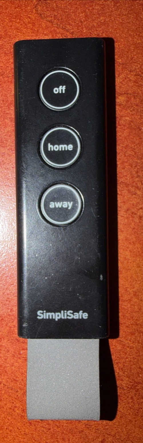 SimpliSafe Key Fob Remote Control Model SSKF3 Black For SimpliSafe System