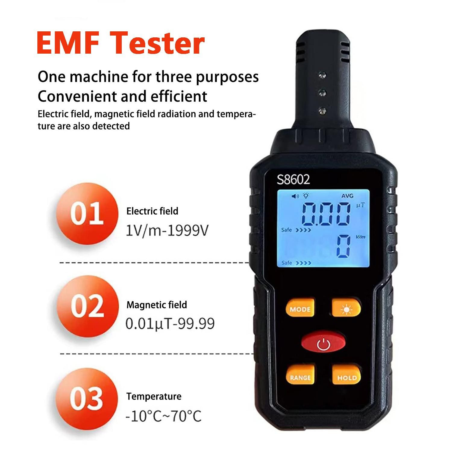 3 in 1 EMF Meter Electromagneti