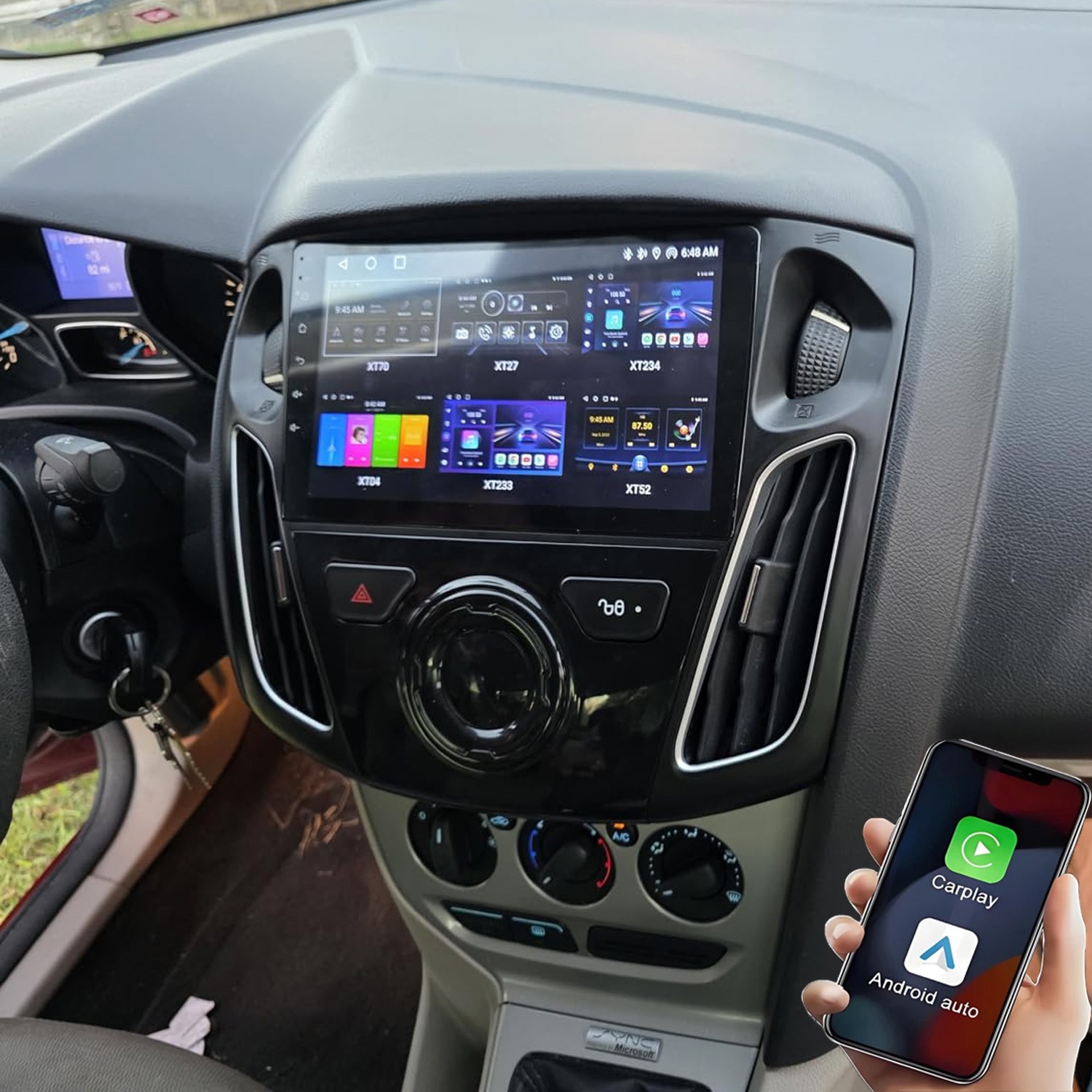 32GB Car Apple Carplay Radio Stereo For Ford Focus 2012-2018 GPS Backup Camera