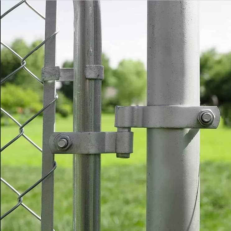 2 Pack Chain Link Fence Frame Gate Post Male Hinge with Bolts and Nuts (1-7/8 In