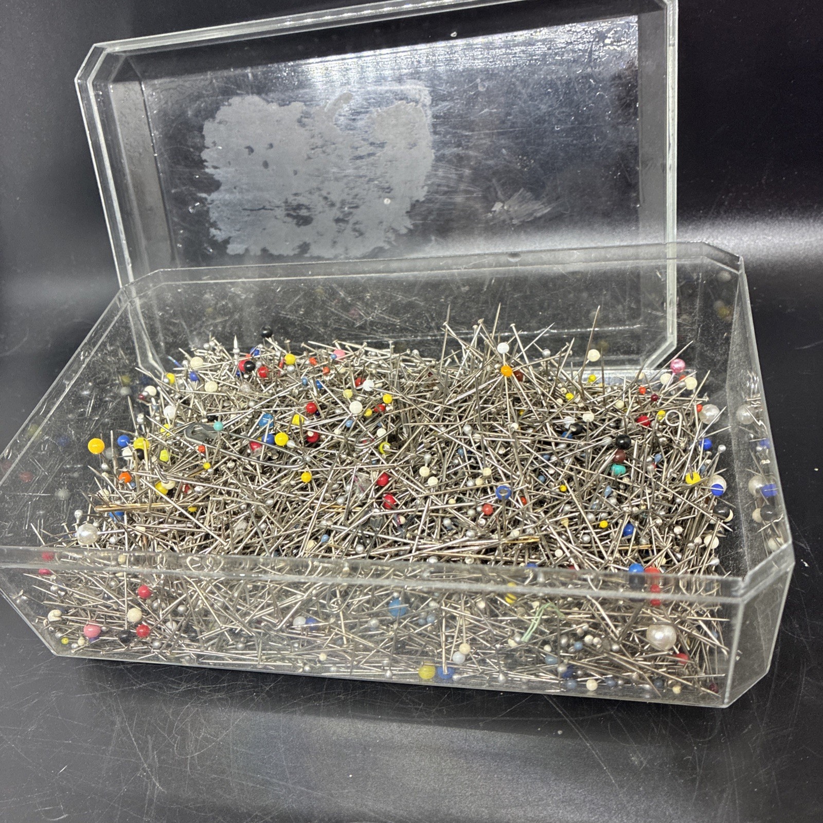 Sewing Straight Pins Lot. Ball Top  T Bar Some Safety Pins. ￼1.3 Lbs With Box