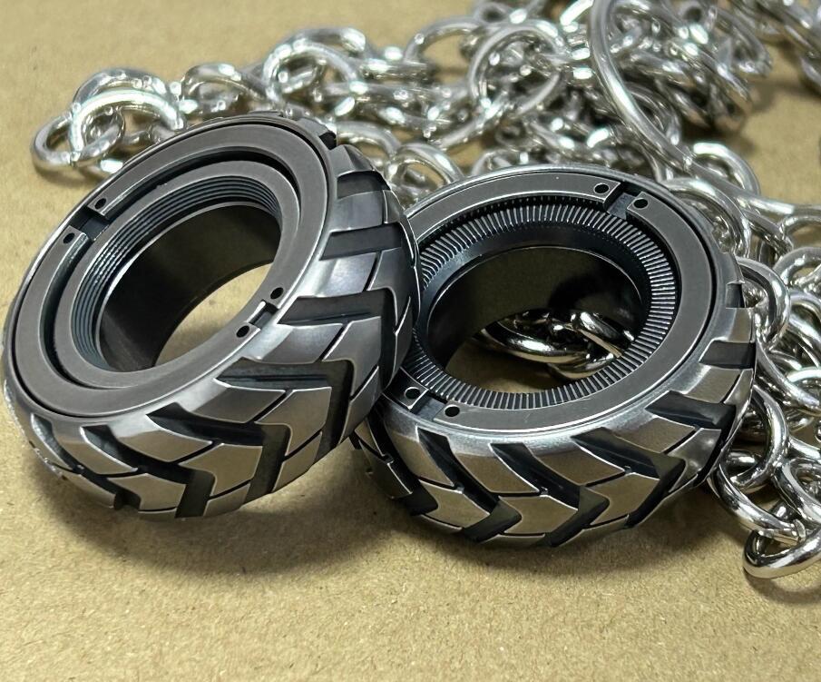 EDC Sliders Fidget Spinner Rings Toys Stress Relief Metal Rough Ratchet