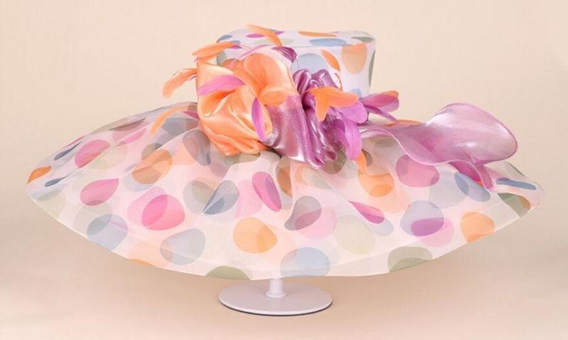 New Women's Kentucky Derby Church Wedding Noble Dress hat organza feather hat