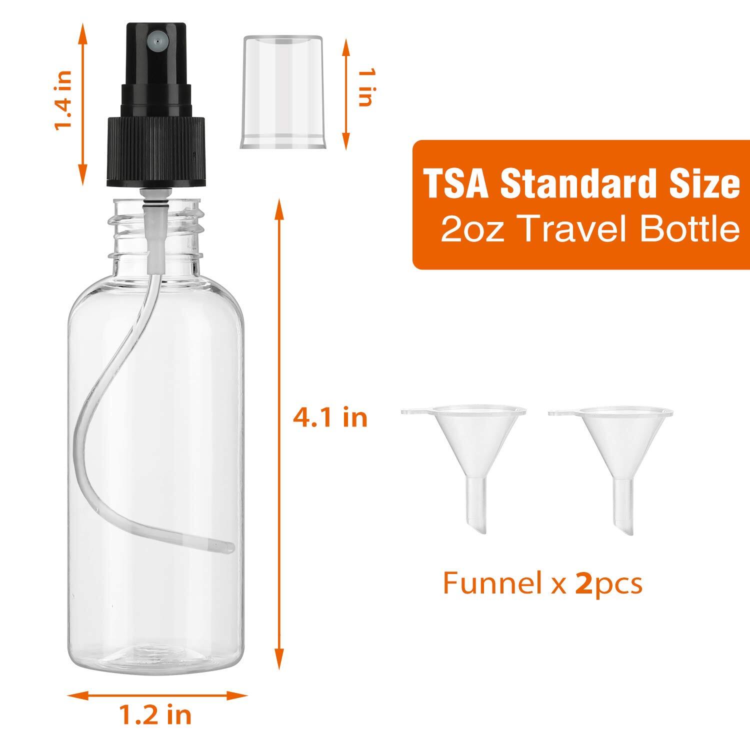 30 Pcs 2oz Empty Mini Spray Bottles Refillable Container for Oils Perfume