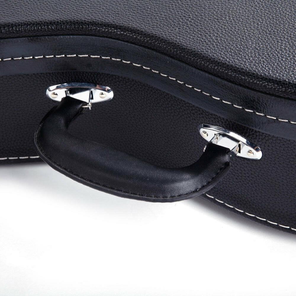 Glarry High Quality Hardshell A-Style Mandolin Leather Hard Case Hardshell