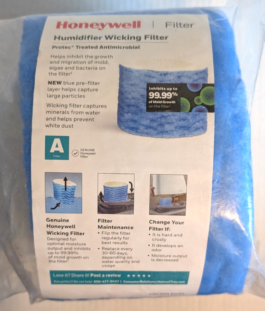 Honeywell Humidifier Wicking Filter A HAC504 Antimicrobial - 3 Pack