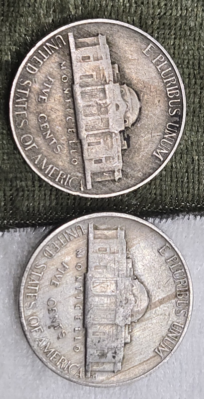 1954-P, 1952-D 5c Jefferson Nickel