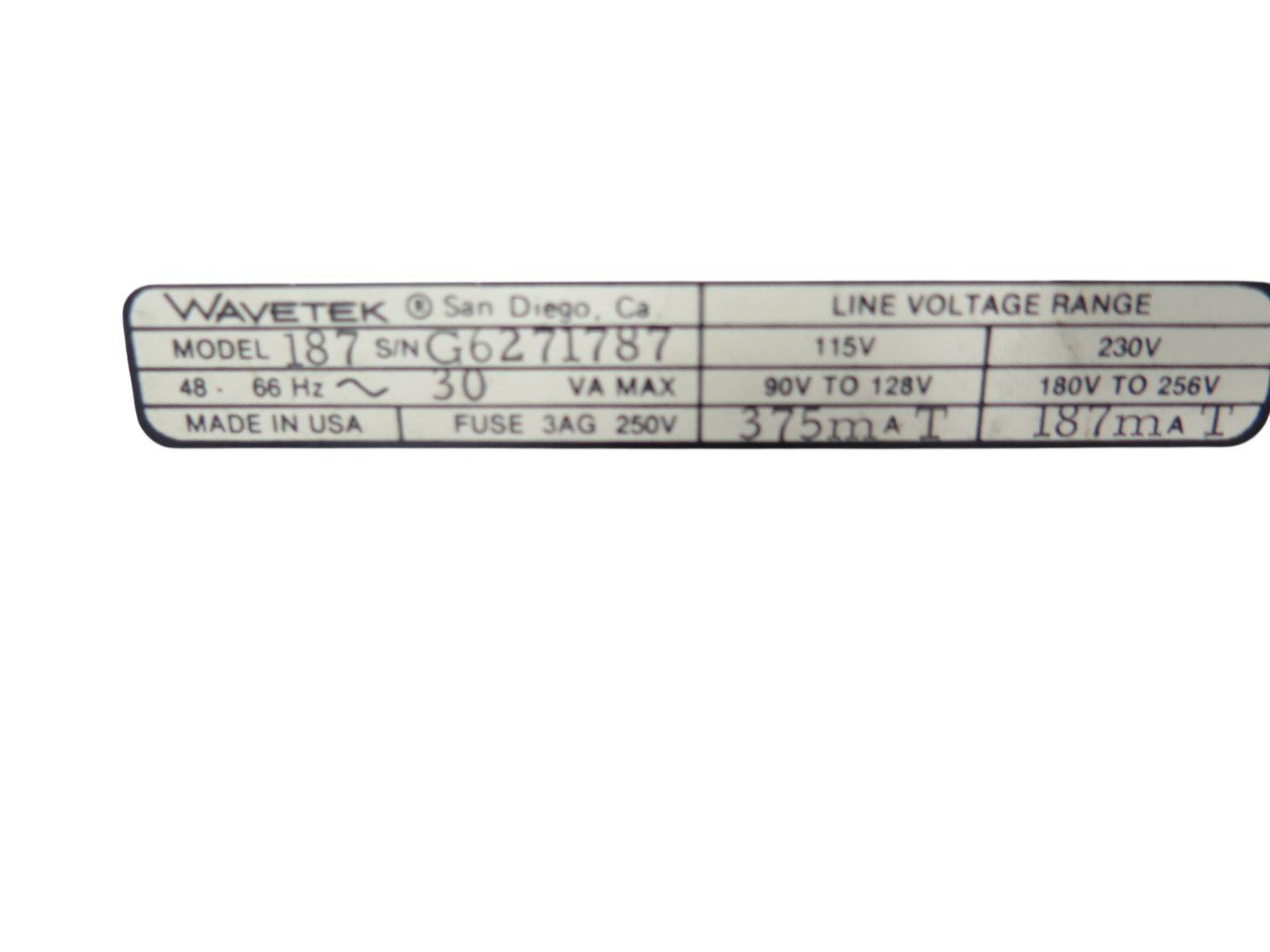 Wavetek 187 Puls Function Generator 4MHz - Free Shipping