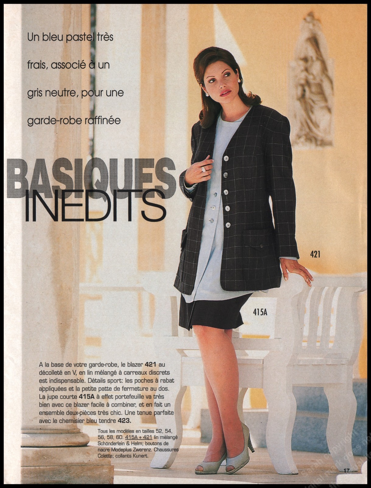1990's High Heels Colette Magazine Print Ad Women Fashion Long Legs shoes-12B