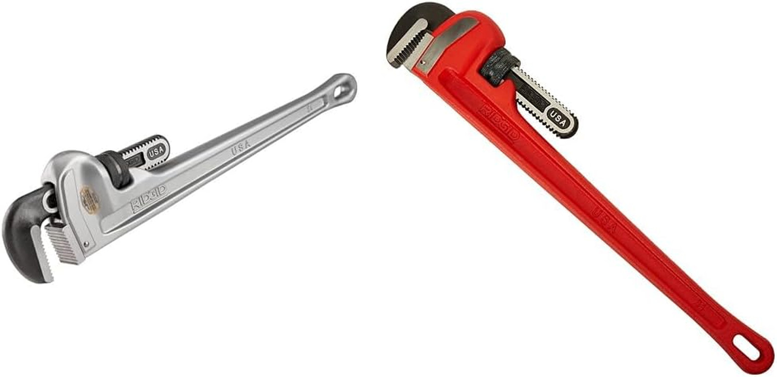 24" Heavy-Duty Aluminum & Steel Pipe Wrench for Plumbing Projects