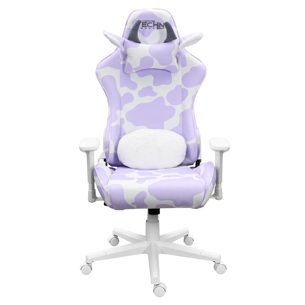 TS85 Lavender Print COW Series Gaming Chair