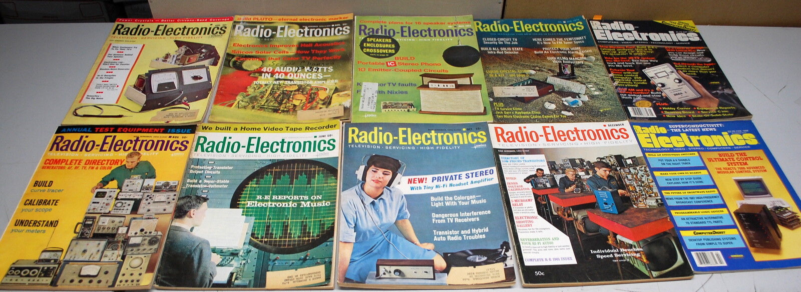 Rare Radio Electronics Magazine 10 Issues 1963-1988   Ships Worldwide