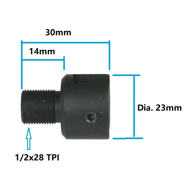 Ruger .22 Mark I Adapter W Thread Protector 1/2x28 TPI F Muzzle Brake,Al Black