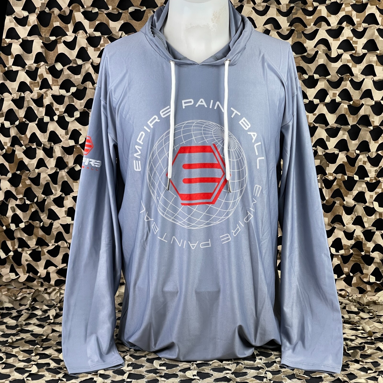 NEW Empire Air Shoodie Long Sleeve Shirt w/ Hoodie - Grey - XXX-Large