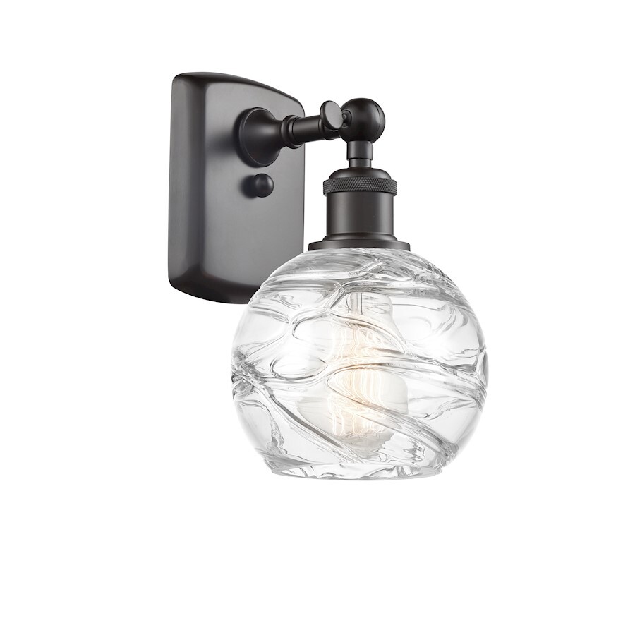 Innovations 1W 1213-6-LED SM Deco Swirl Sconce, ORBZ/CLR - 516-1W-OB-G1213-6-LED