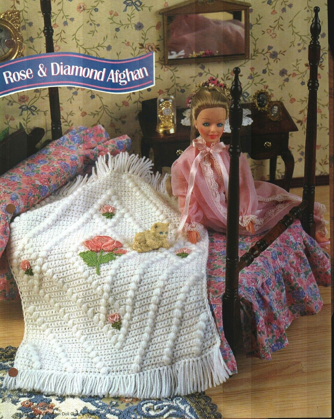 NEW ROSE & DIAMOND AFGHAN FASHION DOLL ANNIE'S CROCHET PATTERN INSTRUCTIONS