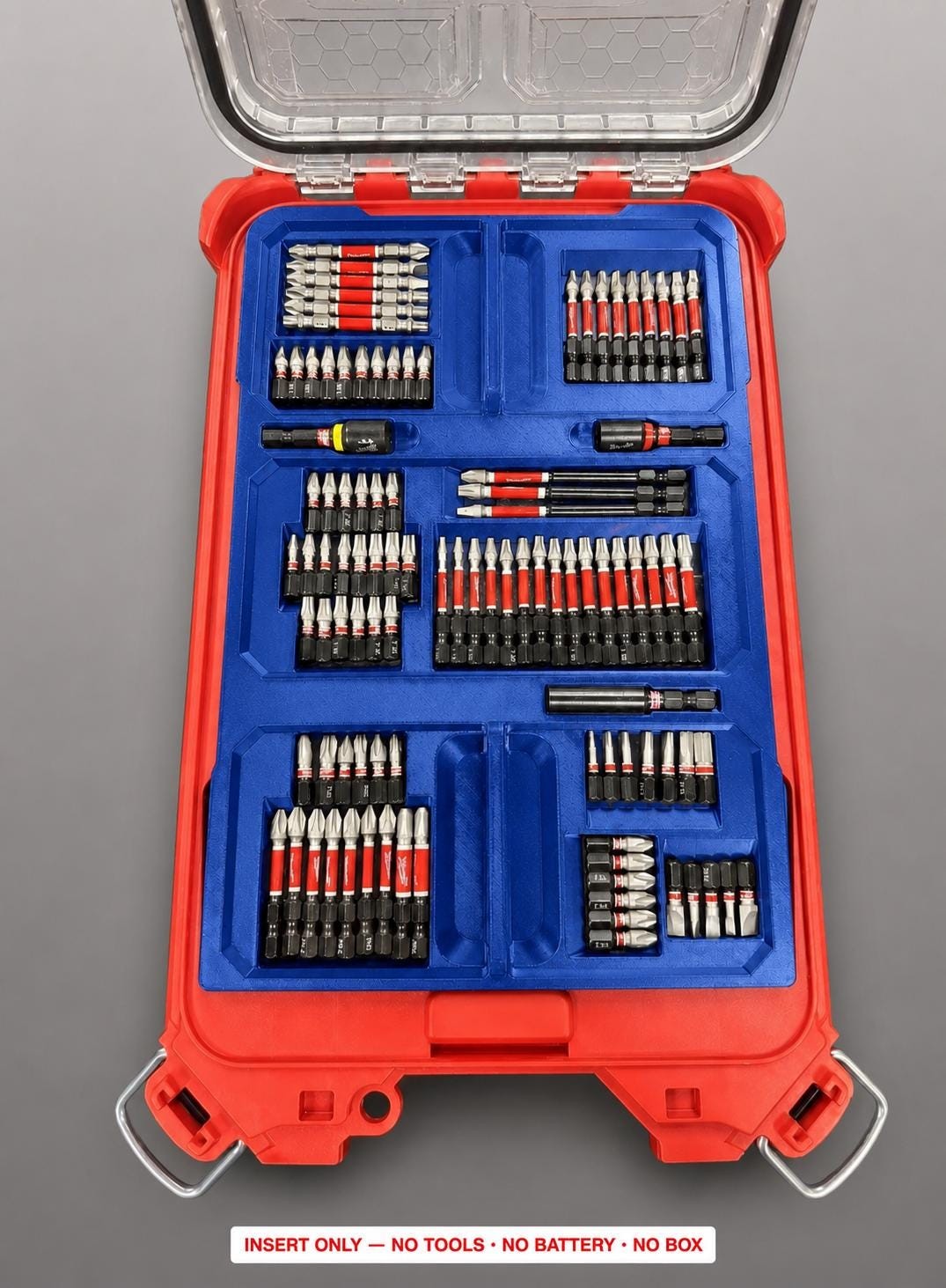 Milwaukee Packout Insert for PACKOUT SHOCKWAVE Driver Bit Kit 100pc | 3D Printed