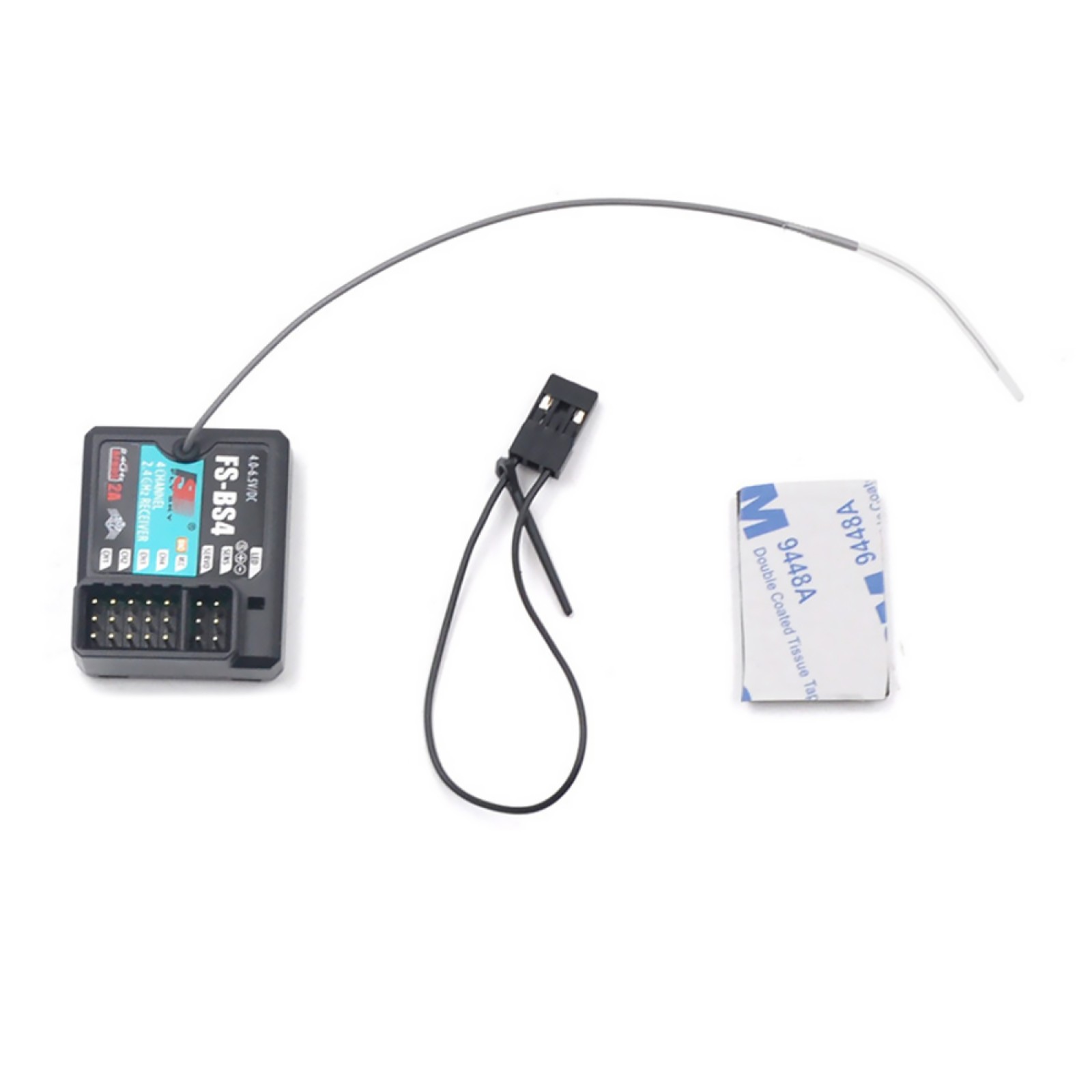 FS-BS4 2.4G 4CH RC Receiver Kit with Gyro for FS-IT4S FS-GT5 AFHDS2A Transmitter