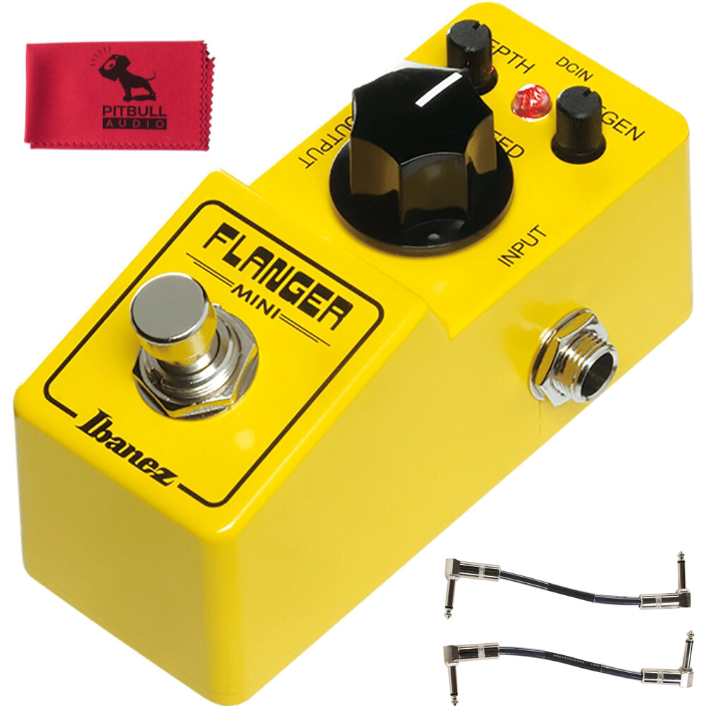 Ibanez FLMINI Mini Flanger Guitar Effect Pedal, Japan w/ Patch Cables & Cloth