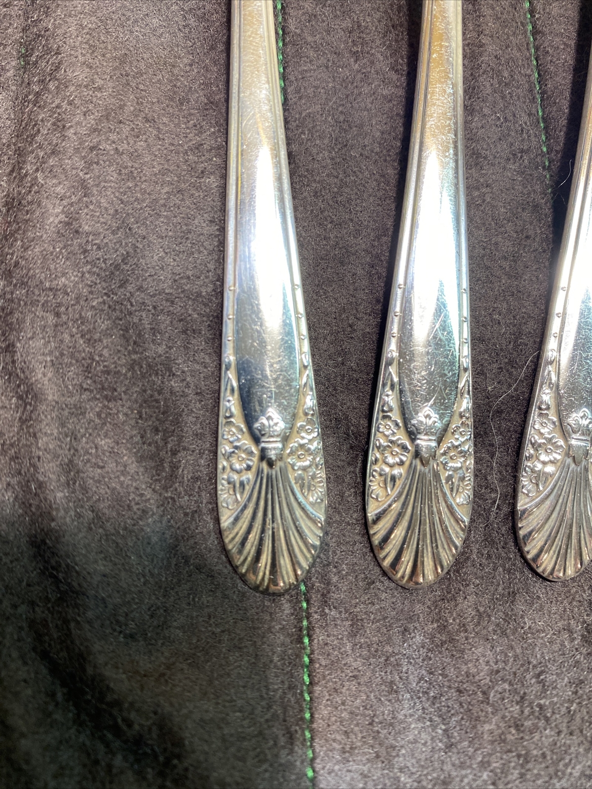 Crown Silver Plate DECO 1939 RADIANCE Pattern 5 Salad Forks 6”