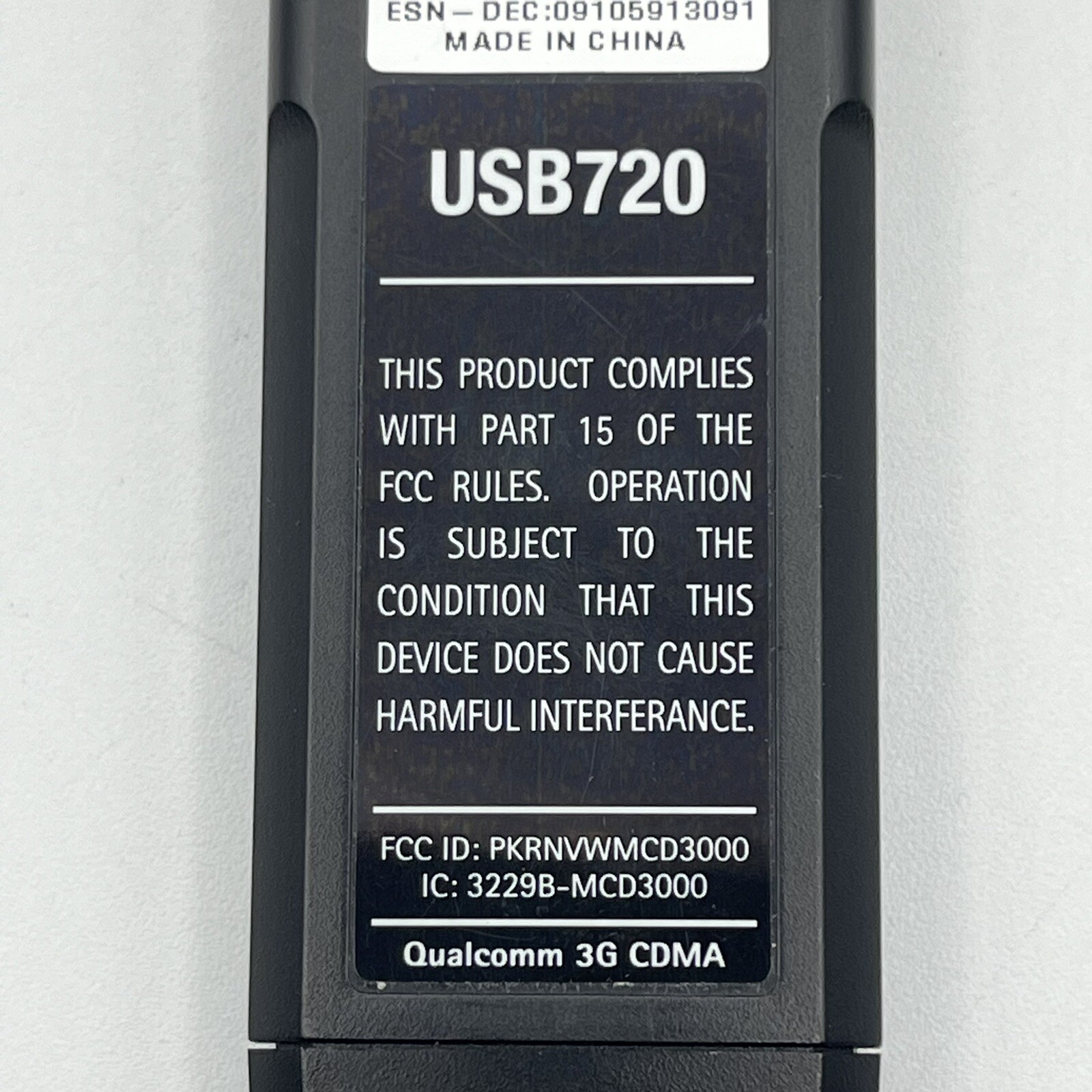Verizon USB Broadband Access Modem Qualcomm 3G CDMA - Model USB720 - NOT TESTED