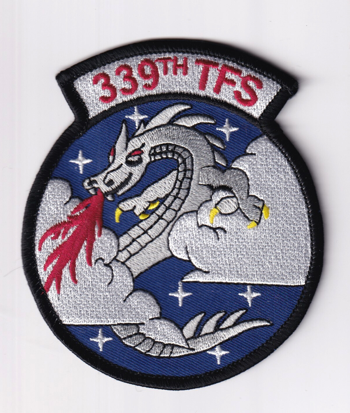 339th Tactical Fighter Squadron 1975-83, 4 inch Patach - Hook and Loop