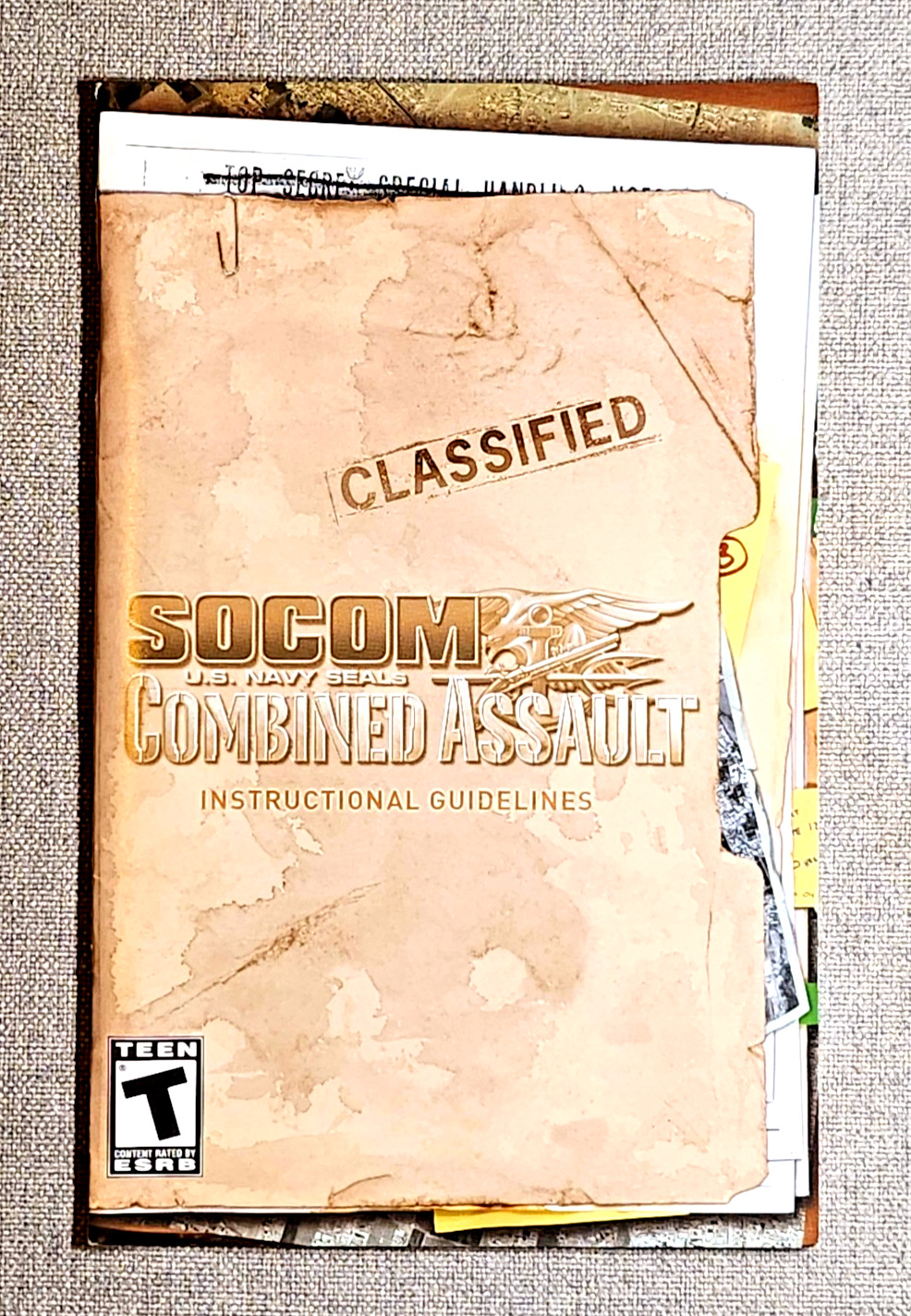 SOCOM U.S. Navy SEALs Combined Assault Instruction Manual Only - PS2