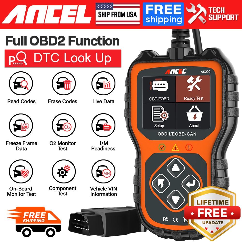 ANCEL AS200 Automotive OBD2 Scanner Code Reader Diagnostic Tool Check Engine