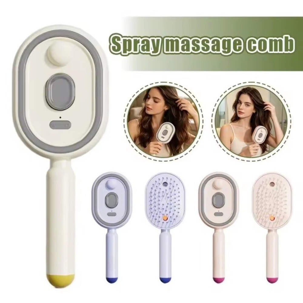 Electric Spray Airbag Massage Comb Essential Oil Atomized Hair Brush Anti-static