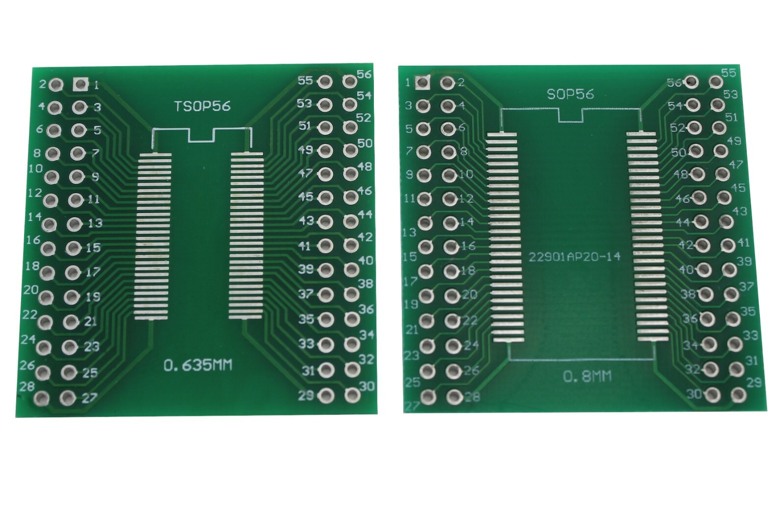 2x SOP56 SSOP56 to DIP 56 Pin DIP56 SMD Adapter PCB DIY Converter Board