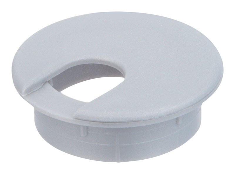 Jandorf 61617 Silver Polystyrene Plastic 2 in. Cutout Hole Computer Grommet